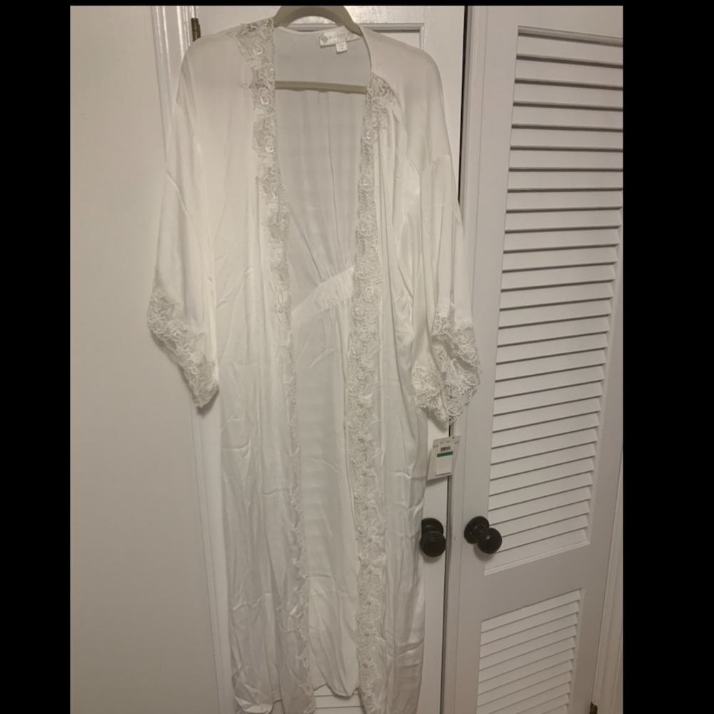 Eileen Fisher Long Satin Robe